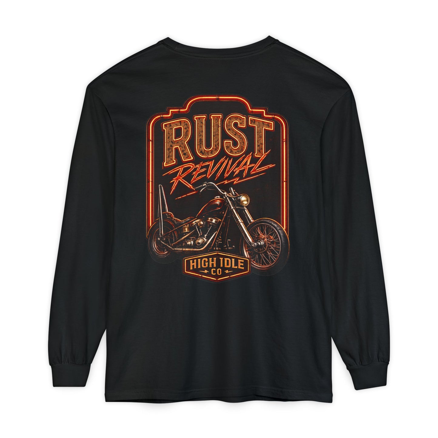 Rust Revival Motorcycle Long Sleeve Tee