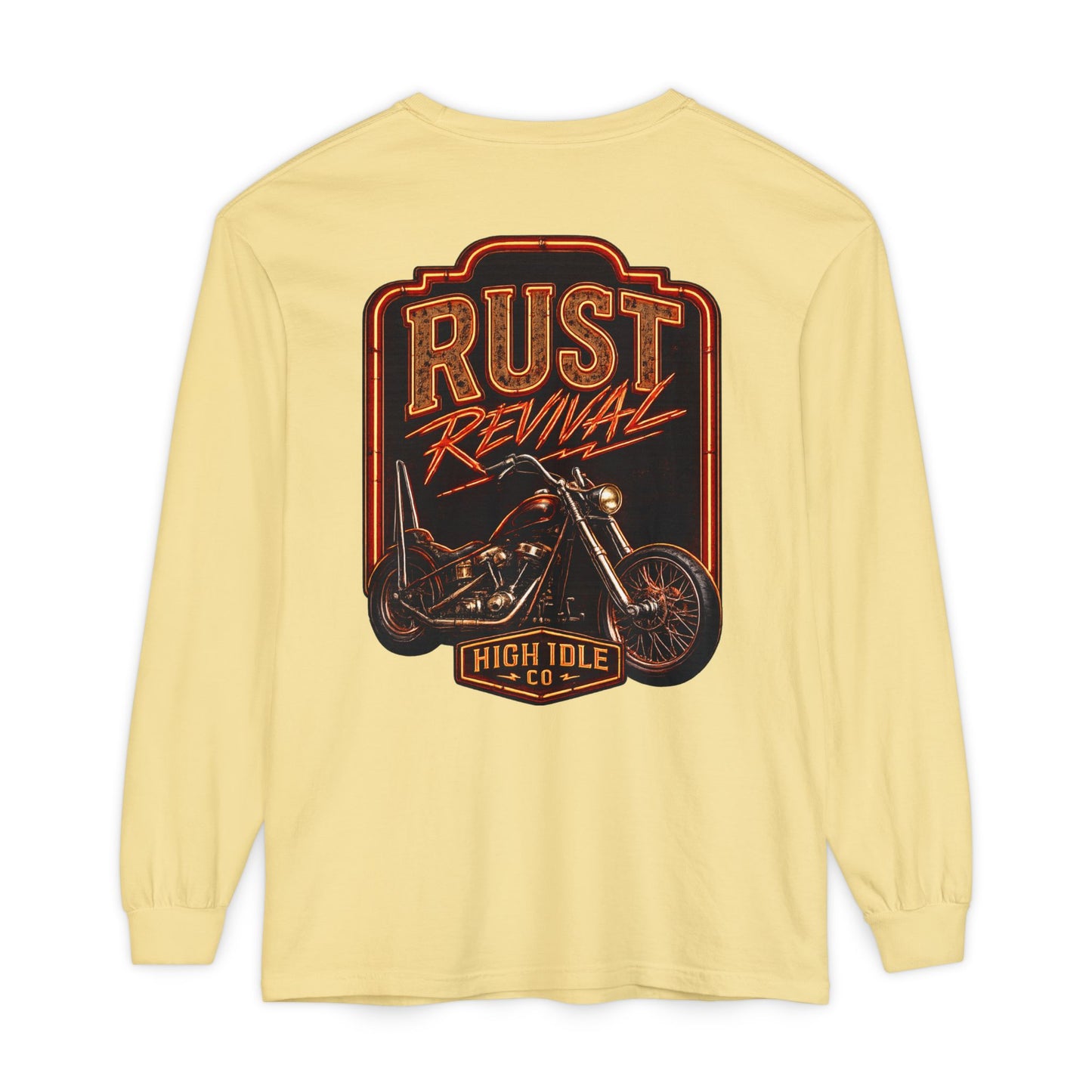Rust Revival Motorcycle Long Sleeve Tee
