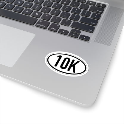 10K Vinyl Sticker, 4 Sizes, Oval Running Decal for Runners & Race Finishers