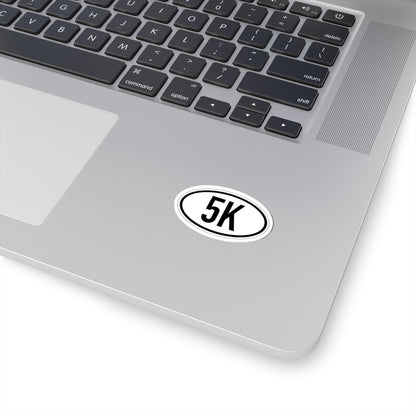 5K Vinyl Sticker, 4 Sizes, Oval Running Decal for Runners & Race Finishers
