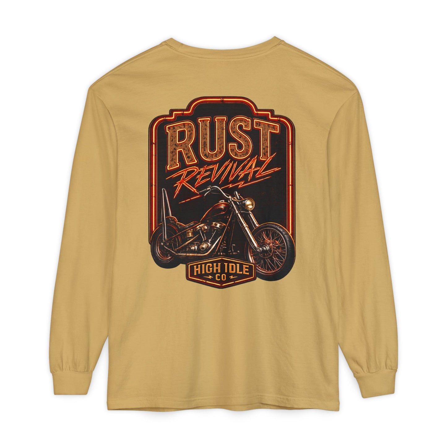 Rust Revival Motorcycle Long Sleeve Tee
