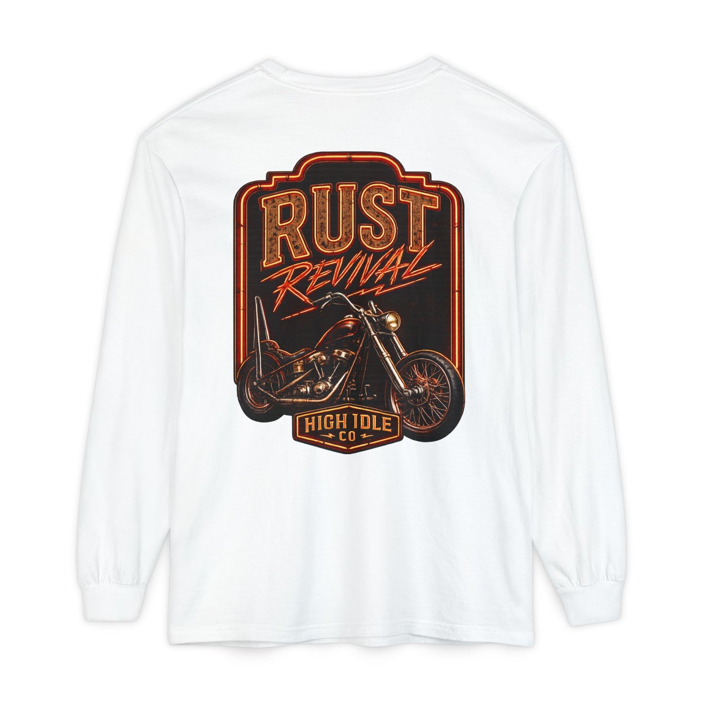 Rust Revival Motorcycle Long Sleeve Tee