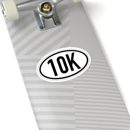 10K Vinyl Sticker, 4 Sizes, Oval Running Decal for Runners & Race Finishers