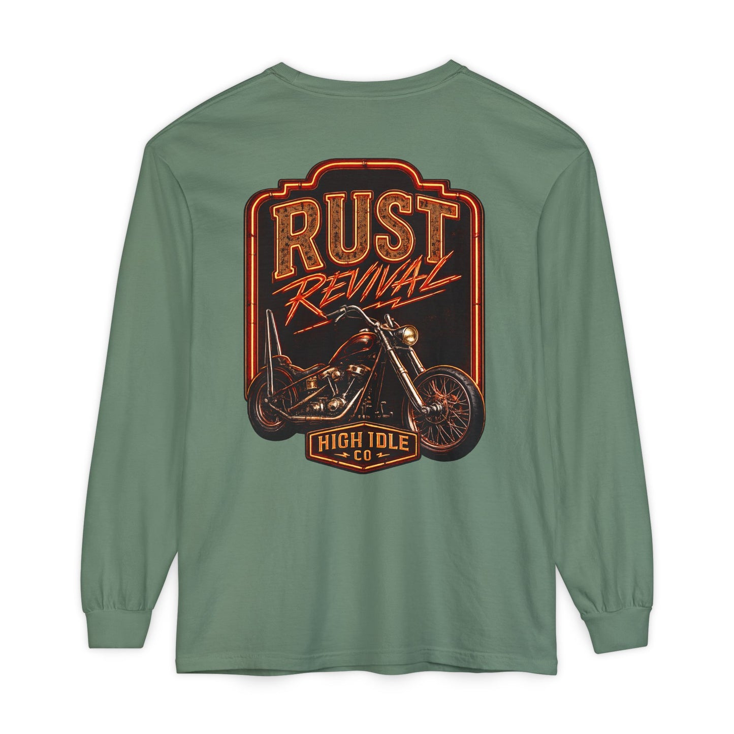Rust Revival Motorcycle Long Sleeve Tee