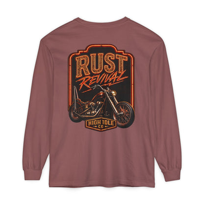Rust Revival Motorcycle Long Sleeve Tee