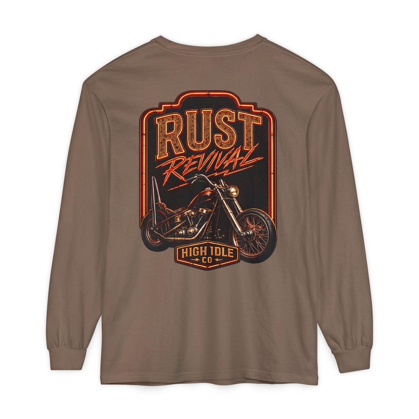 Rust Revival Motorcycle Long Sleeve Tee