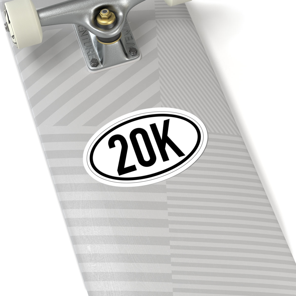 20K Vinyl Sticker, 4 Sizes, Oval Running Decal for Runners & Race Finishers