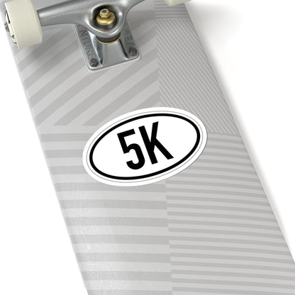 5K Vinyl Sticker, 4 Sizes, Oval Running Decal for Runners & Race Finishers