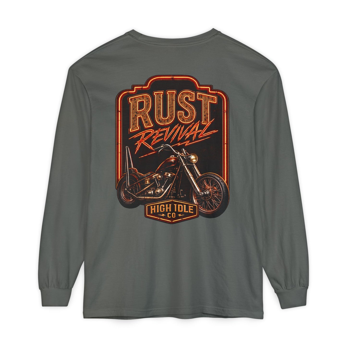 Rust Revival Motorcycle Long Sleeve Tee