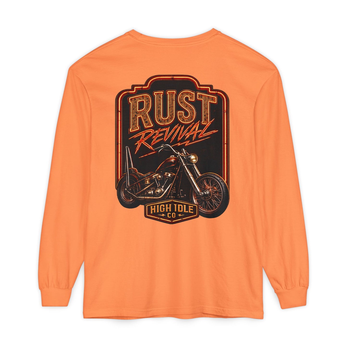 Rust Revival Motorcycle Long Sleeve Tee